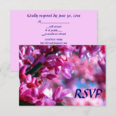 Bat mitzvah RSVP de fleurs rouges roses (Devant / Derrière)