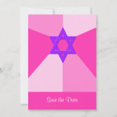 Bat Mitzvah Save the Date Invitation Kaart (Voorkant)