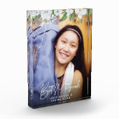 Bat Mitzvah Script Gold Floral Waterverf Fotoblokken (Links)