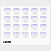 Bat Mitzvah Scroll Pattern Paars Vierkante Sticker (Vel)