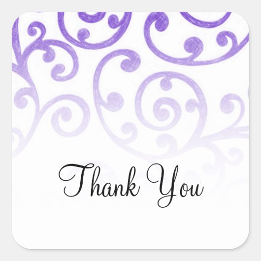 Bat Mitzvah Scroll Pattern Paars Vierkante Sticker (Voorkant)