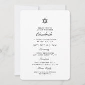 Bat Mitzvah Star van David Minimalist Modern Kaart (Voorkant)