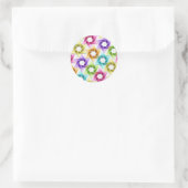 Bat Mitzvah Star van David Rainbow Damask Ronde Sticker (Tas)