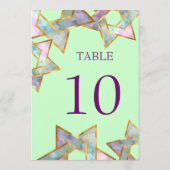 Bat Mitzvah Star van David Table Number Kaart (Achterkant)