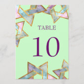 Bat Mitzvah Star van David Table Number Kaart (Voorkant)