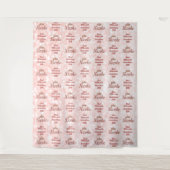 Bat Mitzvah Step en Herhaal Roos Gold Backdrop Wandkleed (Voorkant)