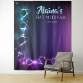 Bat Mitzvah Sterren Foto Booth Feest Achtergrond Wandkleed (In situ)