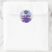 Bat Mitzvah Sticker, Favor Tag, Bat Mitzvah Decor Ronde Sticker (Tas)