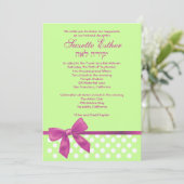Bat mitzvah Suzette Invitation Pots de chaux rose (Debout devant)