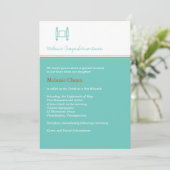 Bat mitzvah Torah Turquoise Invitation (Debout devant)