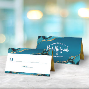 Bat Mitzvah Turquoise Blau Ombre Goud Agaat Modern
