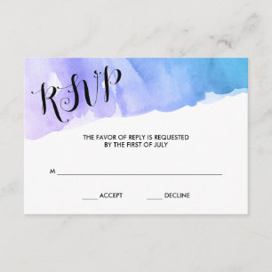 Bat mitzvah Turquoise d'aquarelle violet RSVP