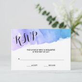 Bat mitzvah Turquoise d'aquarelle violet RSVP (Debout devant)