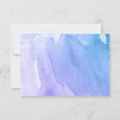 Bat mitzvah Turquoise d'aquarelle violet RSVP (Dos)