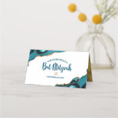 Bat Mitzvah Turquoise Gold Agaat Eenvoudig Modern (Achterkant)