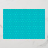 Bat Mitzvah Turquoise Tree of Life Script Real Gol Folie Uitnodiging (Achterkant)