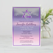 Bat Mitzvah Uitnodiging (Staand voorkant)