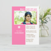 Bat Mitzvah Uitnodiging (Staand voorkant)