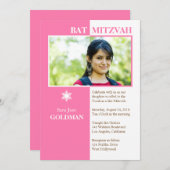 Bat Mitzvah Uitnodiging (Voorkant / Achterkant)