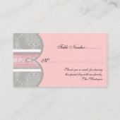 Bat Mitzvah Uitnodiging - Franse Bow Damask Swirl (Achterkant)