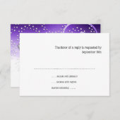 Bat mitzvah violet étoile Shimmer de David carte R (Devant / Derrière)