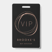 Bat Mitzvah VIP-pas Badge (Voorzijde)