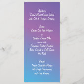 Bat Mitzvah voor Shelley Menu (Achterkant)