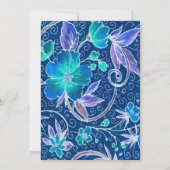 Bat Mitzvah Waterverf Floral Pattern Kaart (Achterkant)