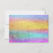 Bat Mitzvah Waterverf Streaks RSVP Kaartje (Voorkant)