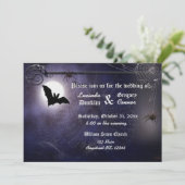 Bat, Moon en Spiders Halloween Kaart (Staand voorkant)