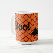 Bat Mug d'Halloween orange et noir (Devant gauche)