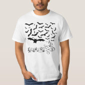 Bat Music-ontwerp T-shirt (Voorkant)