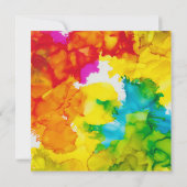Bat of Bar Mitzvah Colorful Square Invitation (Achterkant)