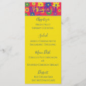 Bat of Bar Mitzvah Elegant Flowered Food Menu (Voorkant)