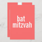 Bat (of Bar) Mitzvah Mededelingen en Uitnodigingen (Voorkant / Achterkant)