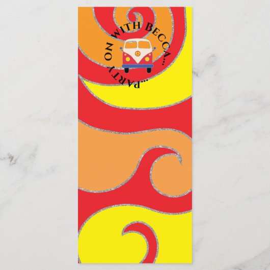 Bat or Bar Mitzvah 1960's Style Design Food Menu (Dos)