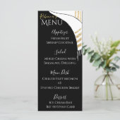 Bat ou Bar Mitzvah Black/Gold Food Menu (Debout devant)