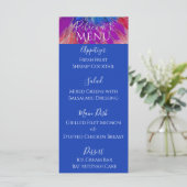 Bat ou Bar Mitzvah Elegant Tie Dye Menu Alimentair (Debout devant)