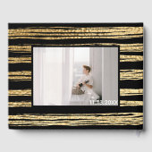 Bat ou Bar Mitzvah Party Black Gold Livre d'or (Verso)