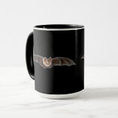 Bat Pipistrellus pipistrellus Illustratie Zwart Mok (Voorkant links)