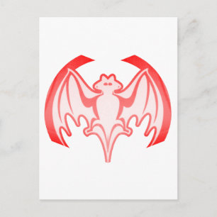 Bat Red Inv MUSEUM Zazzle Gifts Briefkaart