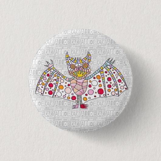 Bat Ronde Button 3,2 Cm (Voorkant)