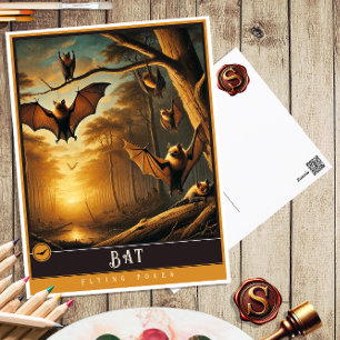 Bat   Schattige familie  Briefkaart