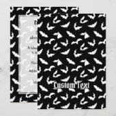 Bat Silhouettes Invitation Motif (Devant / Derrière)