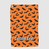 Bat Silhouettes Pattern Golfhanddoek (Voorkant)