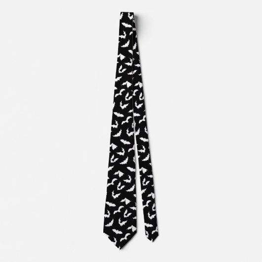 Bat Silhouettes Pattern Stropdas (Voorkant)