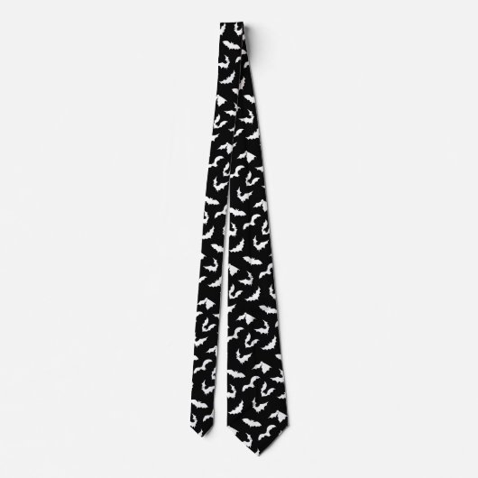 Bat Silhouettes Pattern Stropdas (Achterkant)
