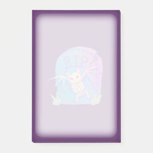 Bat Skeleton RIP Gravestone Halloween Drawing Post-it® Notes