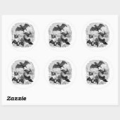 Bat Sketch Ronde Sticker (Vel)