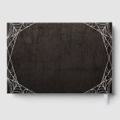 Bat & Spiderwebs Mr & Mrs Gothic Halloween Wedding Gastenboek (Achterkant)